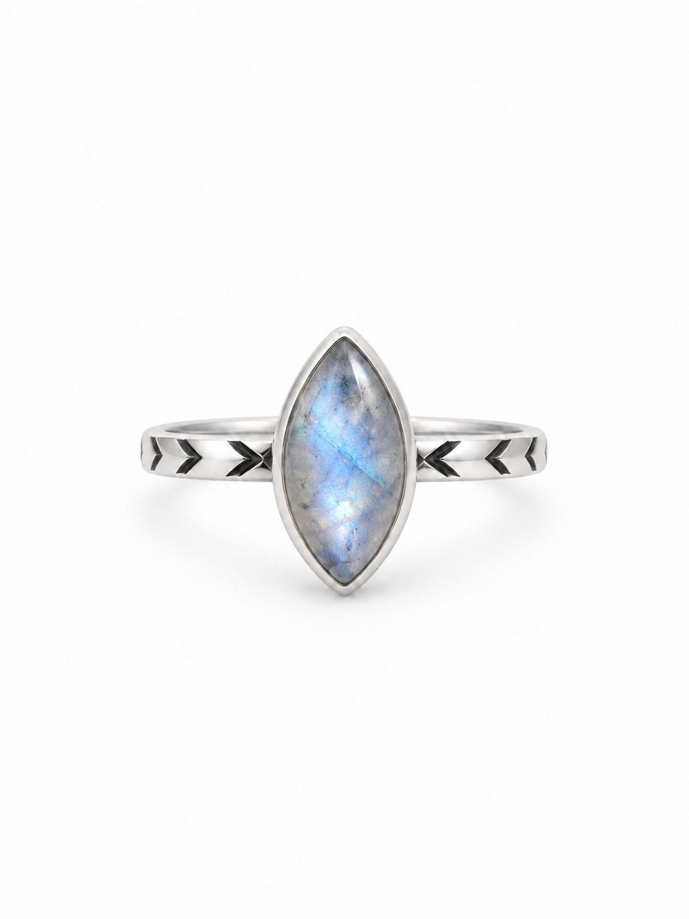 Moonstone Marquise Arrow Ring